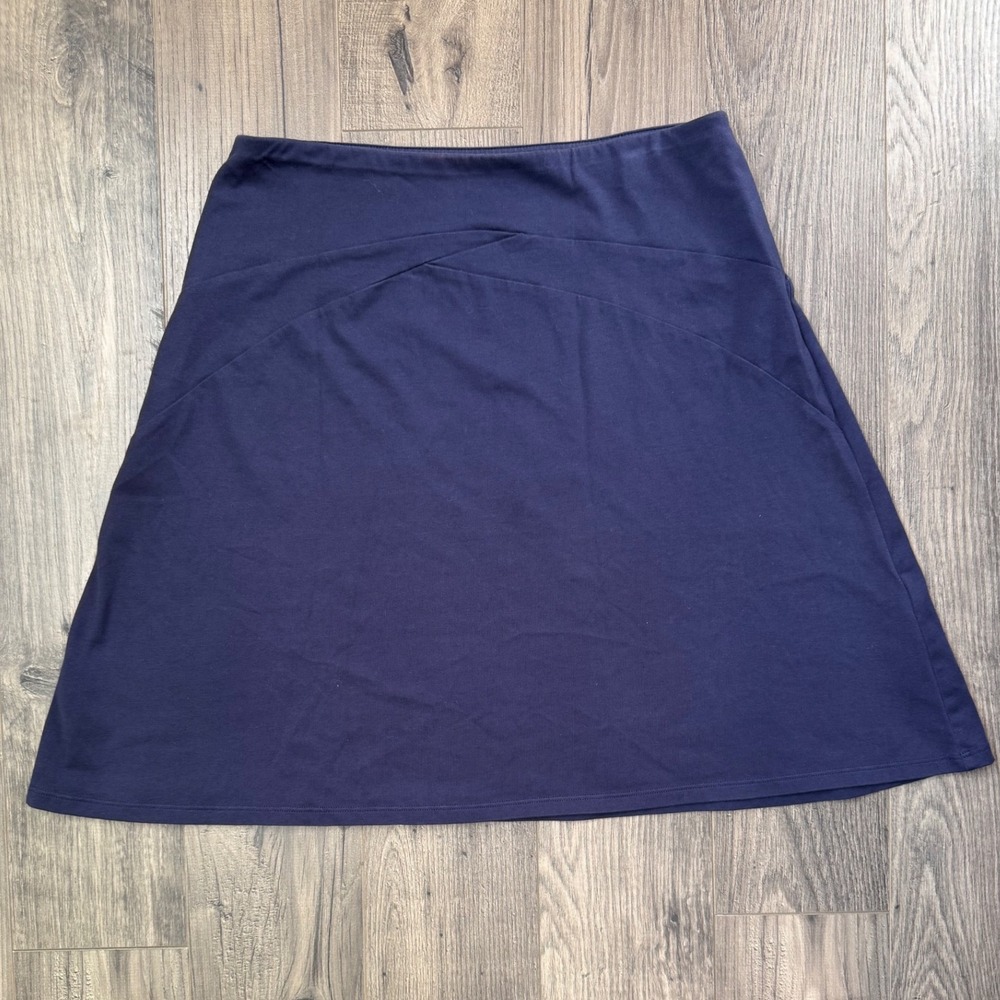 Patagonia Navy Blue Organic Cotton Blend A-Line Skirt Size S